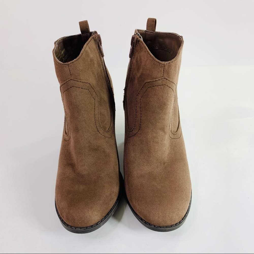 Cato Ankle Boots Heeled Brown Faux Leather… - Picture 3 of 6